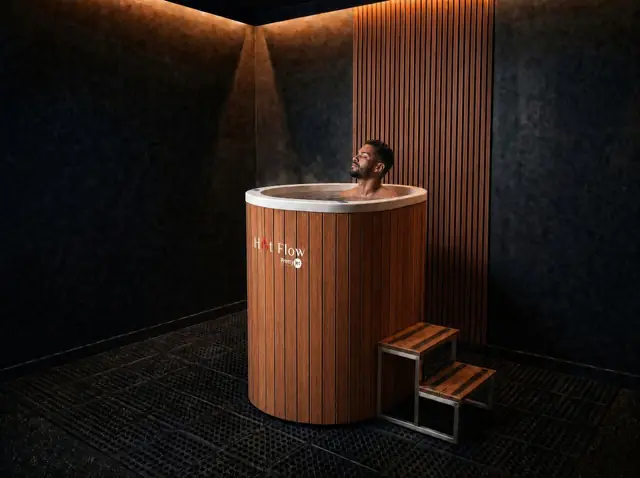 Banheira quente com jatos de hidromassagem